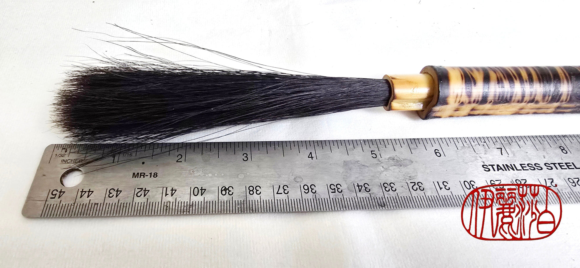 Premium Black Horsehair Brush – Burned Bamboo Handle Sumi-e Paint Brush Elizabeth Schowachert Art