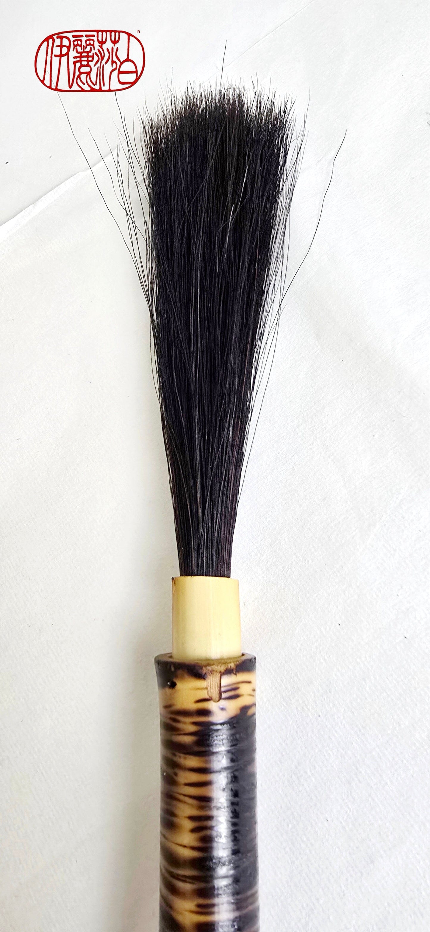 Premium Black Horsehair Brush – Burned Bamboo Handle Sumi-e Paint Brush Elizabeth Schowachert Art