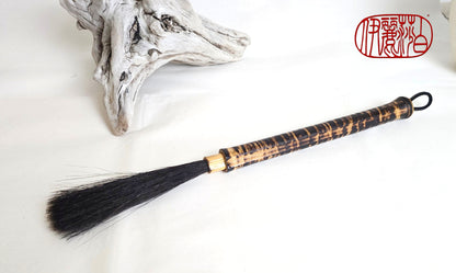 Premium Black Horsehair Brush – Burned Bamboo Handle Sumi-e Paint Brush Elizabeth Schowachert Art