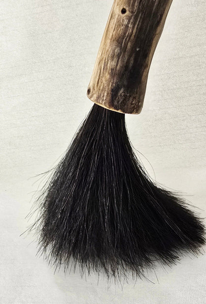 Premium Black Horsehair Brush with Driftwood Handle Art & Crafting Tool Accessories Elizabeth Schowachert Art