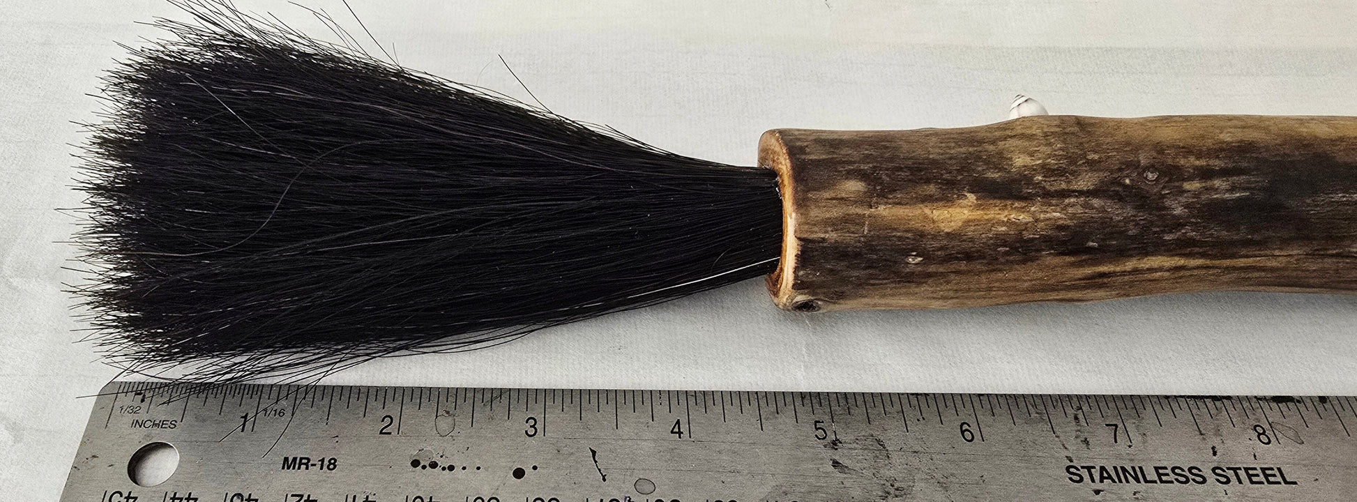 Premium Black Horsehair Brush with Driftwood Handle Art & Crafting Tool Accessories Elizabeth Schowachert Art