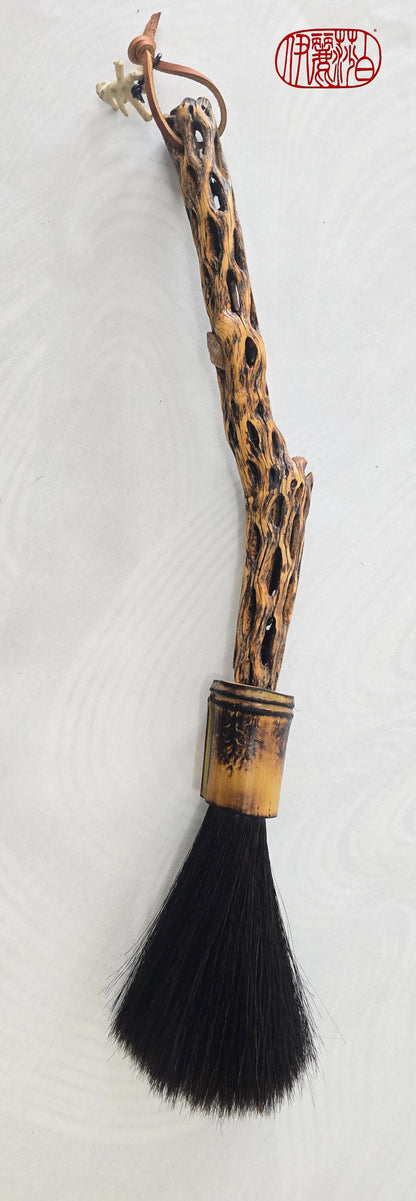 Premium Black Horsehair Paintbrush With Cholla Cactus Handle Paintbrush Elizabeth Schowachert Art