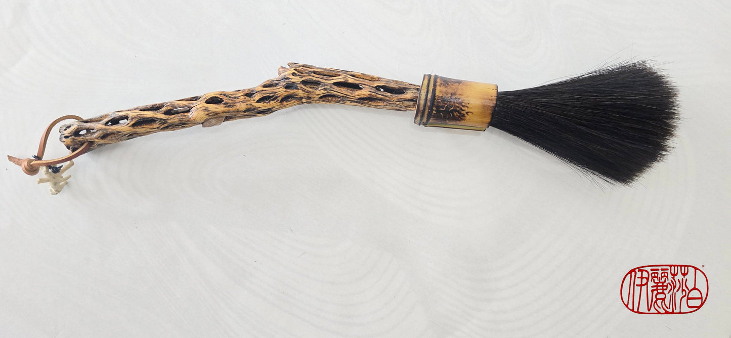 Premium Black Horsehair Paintbrush With Cholla Cactus Handle Paintbrush Elizabeth Schowachert Art