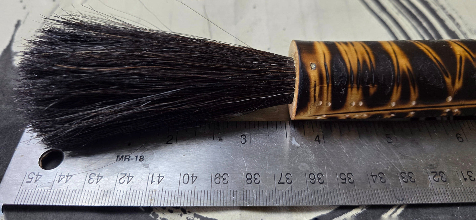 Premium Horsehair Sumi-e Brush with Burned Bamboo Handle Paintbrush Elizabeth Schowachert Art