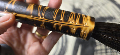 Premium Horsehair Sumi-e Brush with Burned Bamboo Handle Paintbrush Elizabeth Schowachert Art