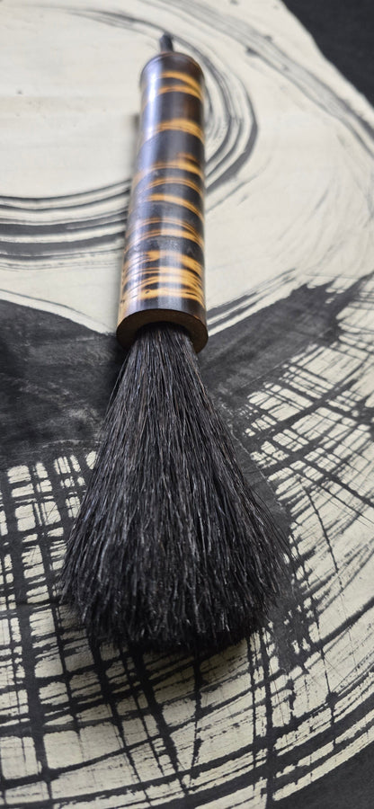 Premium Horsehair Sumi-e Brush with Burned Bamboo Handle Paintbrush Elizabeth Schowachert Art