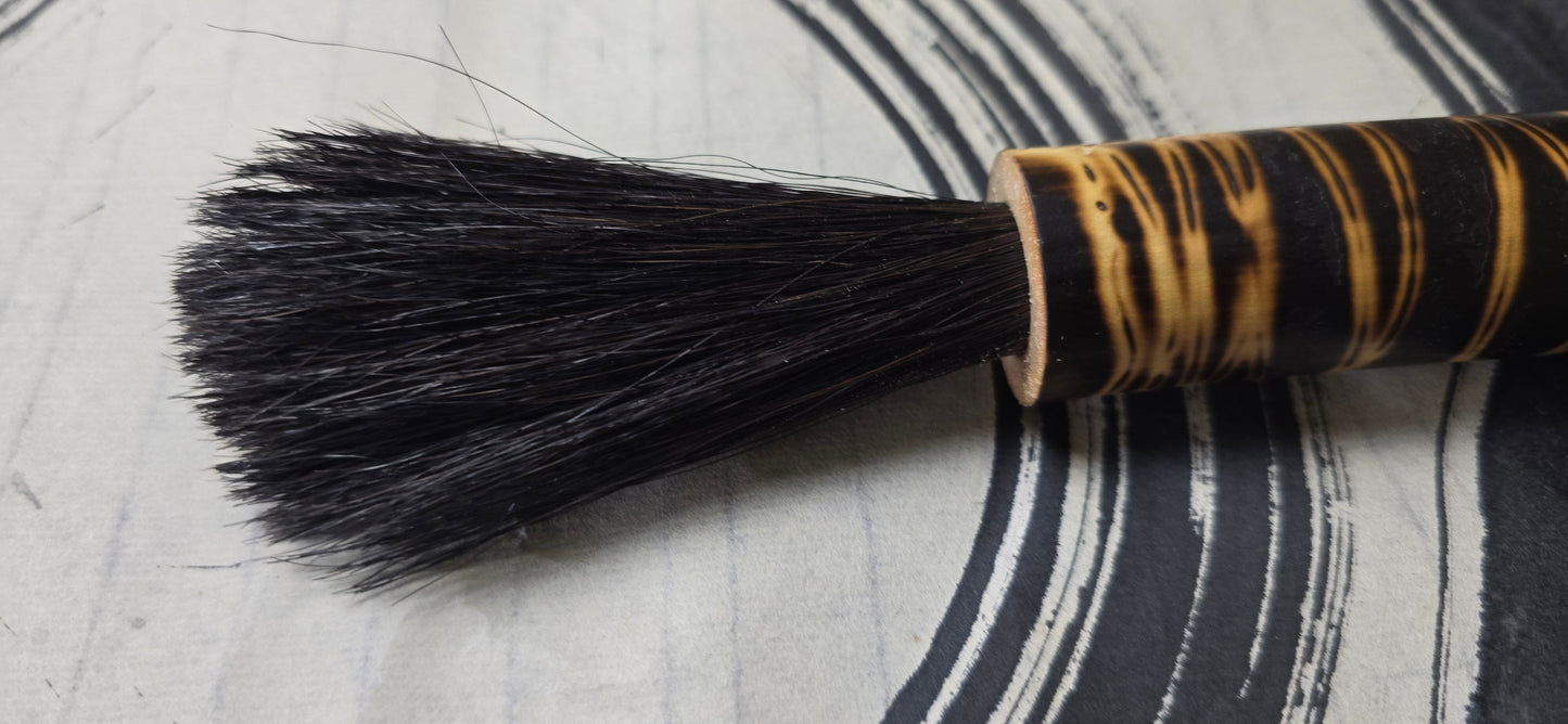 Premium Horsehair Sumi-e Brush with Burned Bamboo Handle Paintbrush Elizabeth Schowachert Art