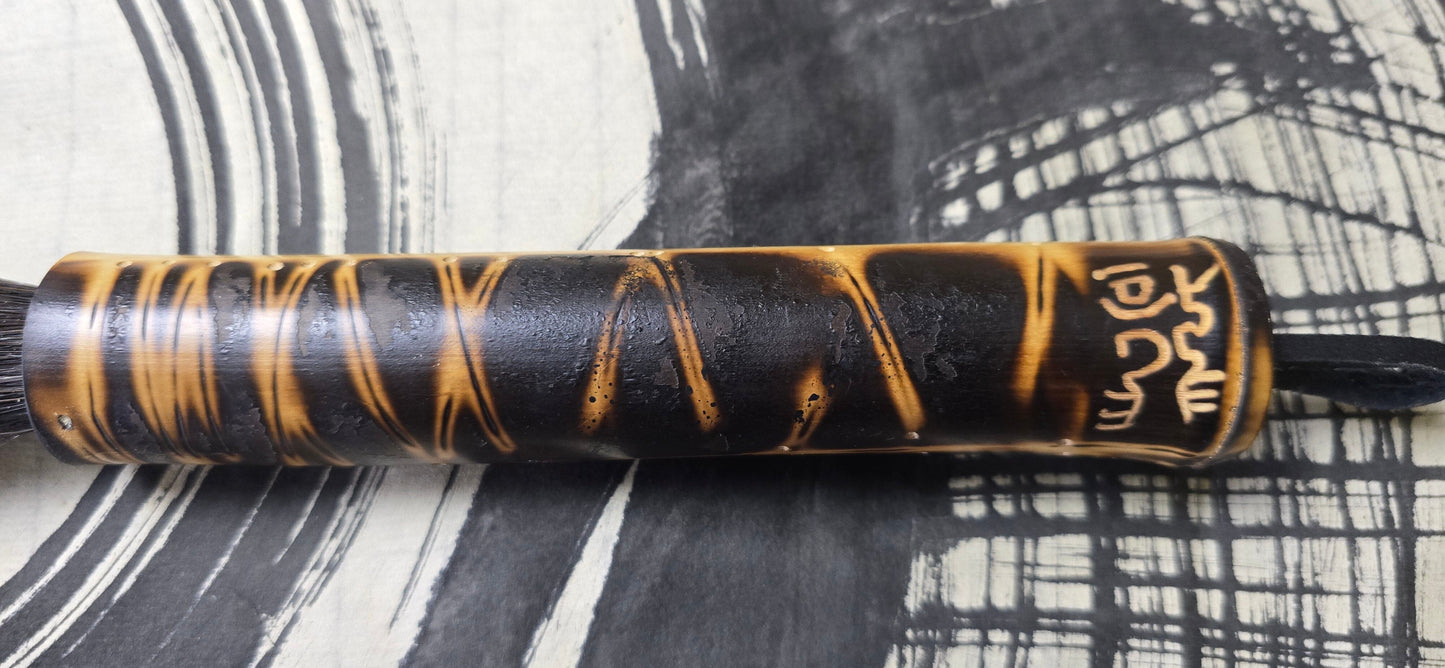 Premium Horsehair Sumi-e Brush with Burned Bamboo Handle Paintbrush Elizabeth Schowachert Art
