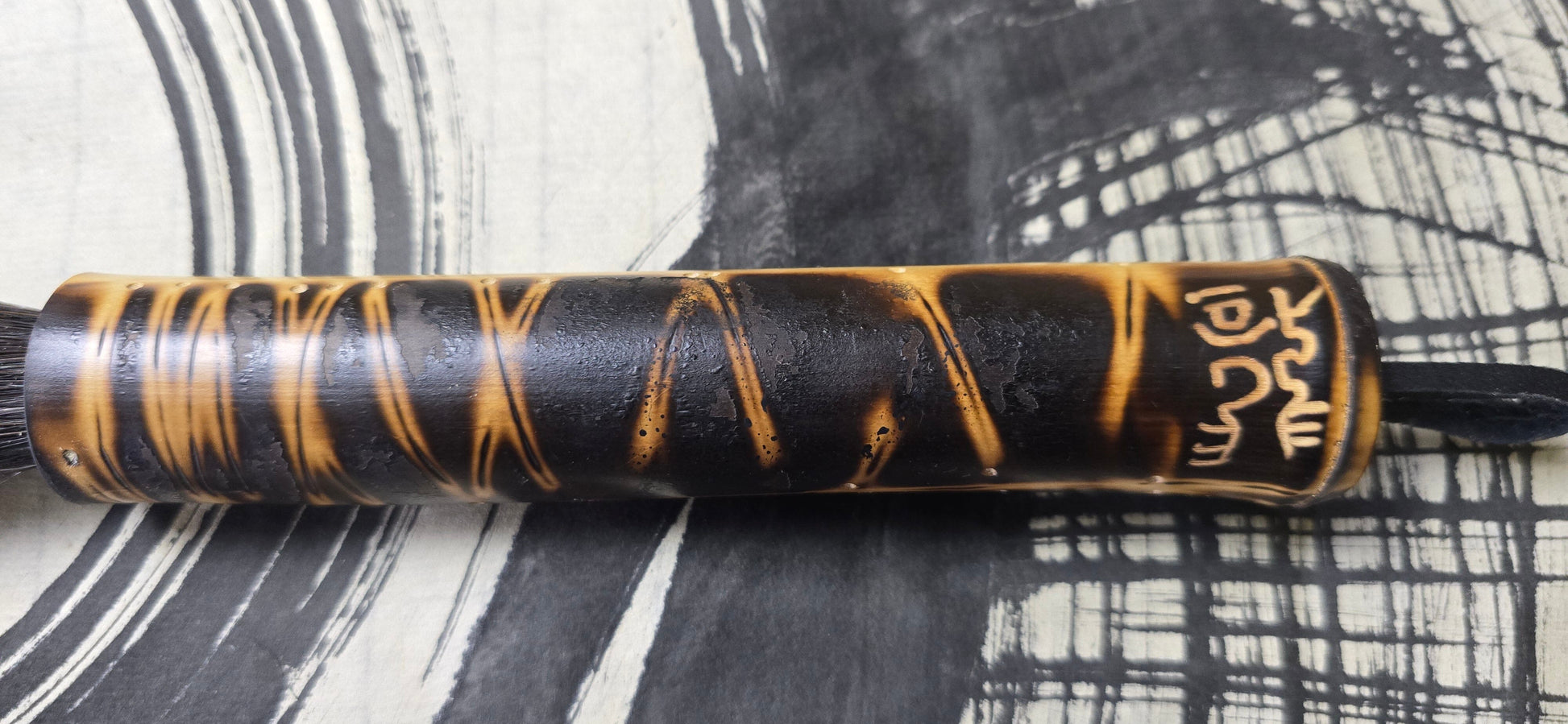 Premium Horsehair Sumi-e Brush with Burned Bamboo Handle Paintbrush Elizabeth Schowachert Art