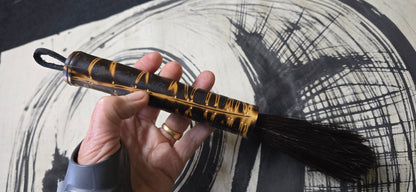 Premium Horsehair Sumi-e Brush with Burned Bamboo Handle Paintbrush Elizabeth Schowachert Art