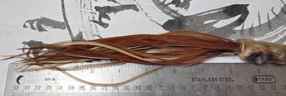 Premium Vintage Rooster Feather Brush with Driftwood Handle Paintbrushes Elizabeth Schowachert Art