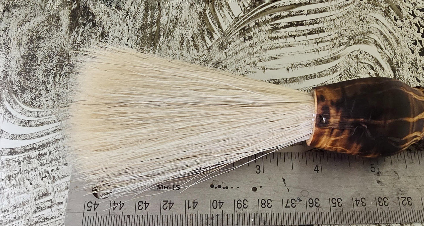 Premium White Horsehair Brush – Bamboo Handle with Engraved Design Paintbrushes Elizabeth Schowachert Art
