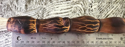 Premium White Horsehair Brush – Bamboo Handle with Engraved Design Paintbrushes Elizabeth Schowachert Art