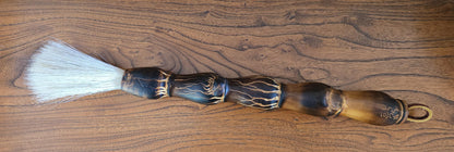 Premium White Horsehair Brush – Bamboo Handle with Engraved Design Paintbrushes Elizabeth Schowachert Art