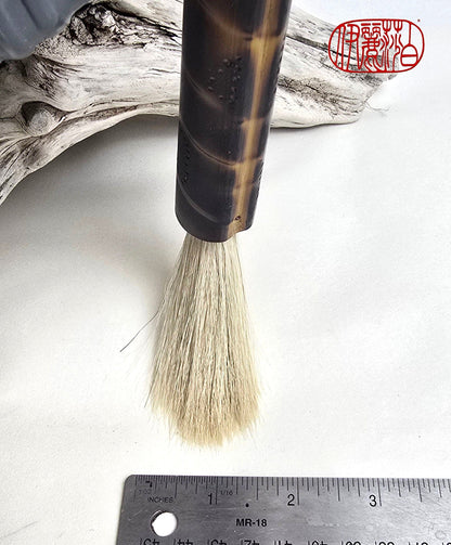 Premium White Horsehair Brush – Burned Bamboo Handle Sumi-e Paintbrush Elizabeth Schowachert Art