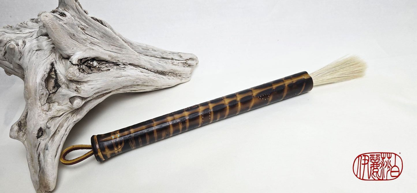 Premium White Horsehair Brush – Burned Bamboo Handle Sumi-e Paintbrush Elizabeth Schowachert Art