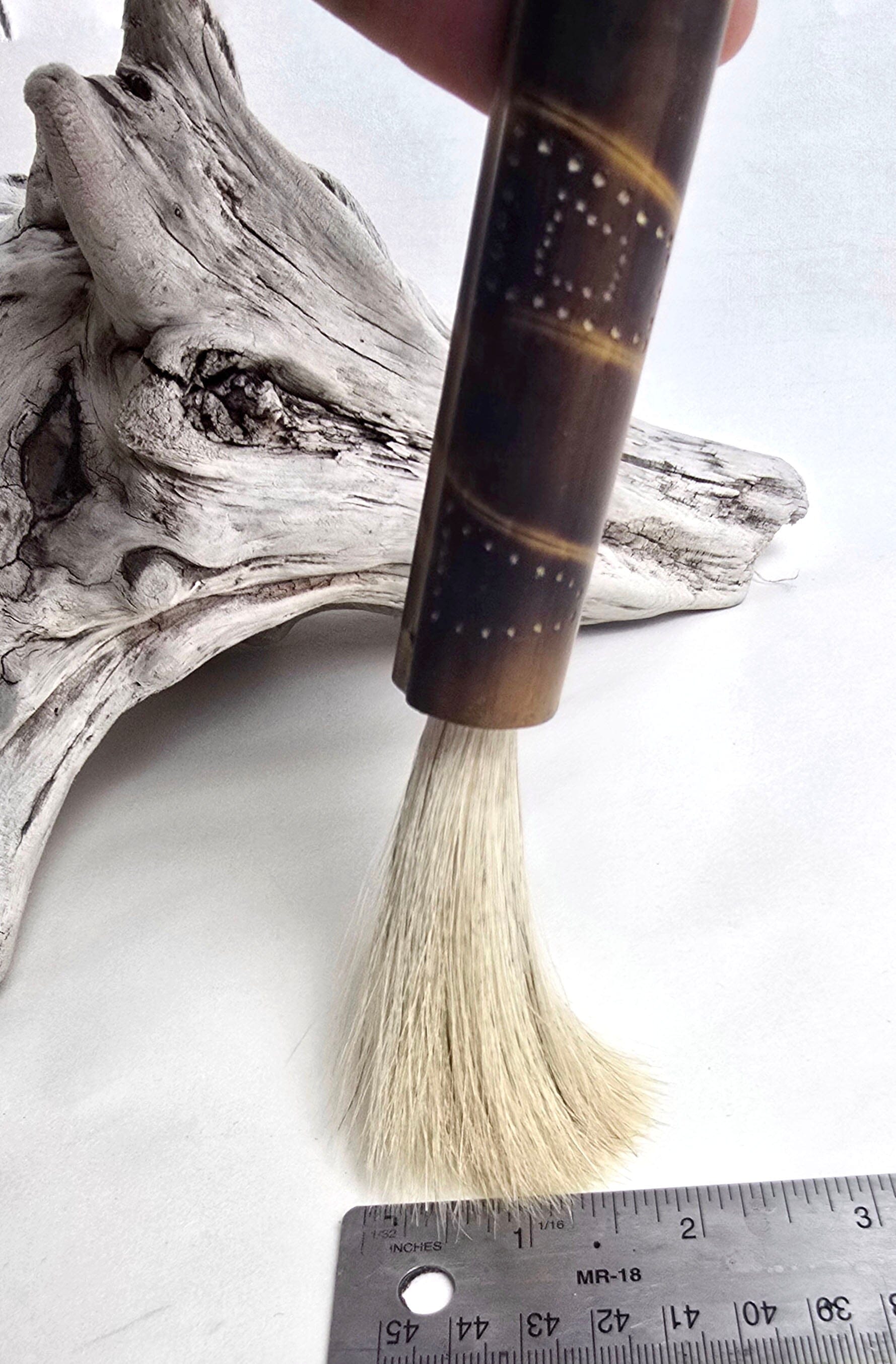 Premium White Horsehair Brush – Burned Bamboo Handle Sumi-e Paintbrush Elizabeth Schowachert Art