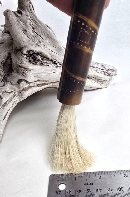Premium White Horsehair Brush – Burned Bamboo Handle Sumi-e Paintbrush Elizabeth Schowachert Art