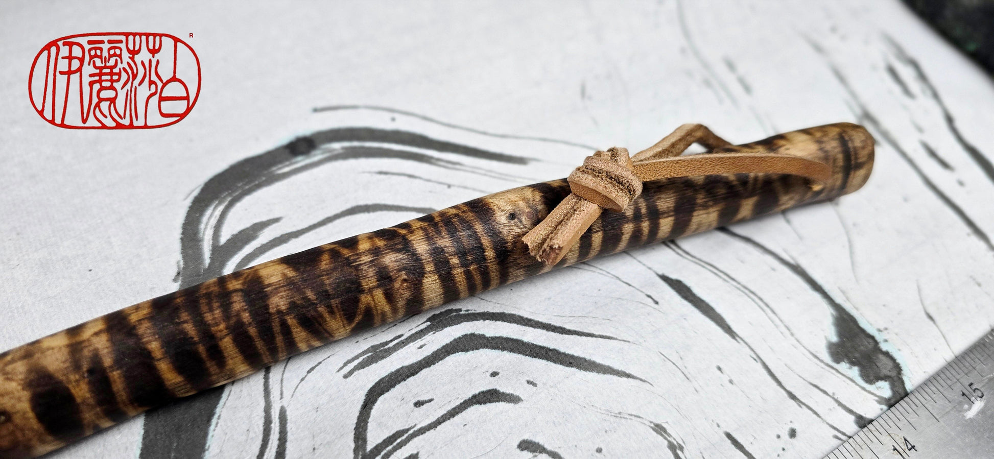 Premium White Horsehair Brush with Ceramic Ferrule and Driftwood Handle Paintbrushes Elizabeth Schowachert Art