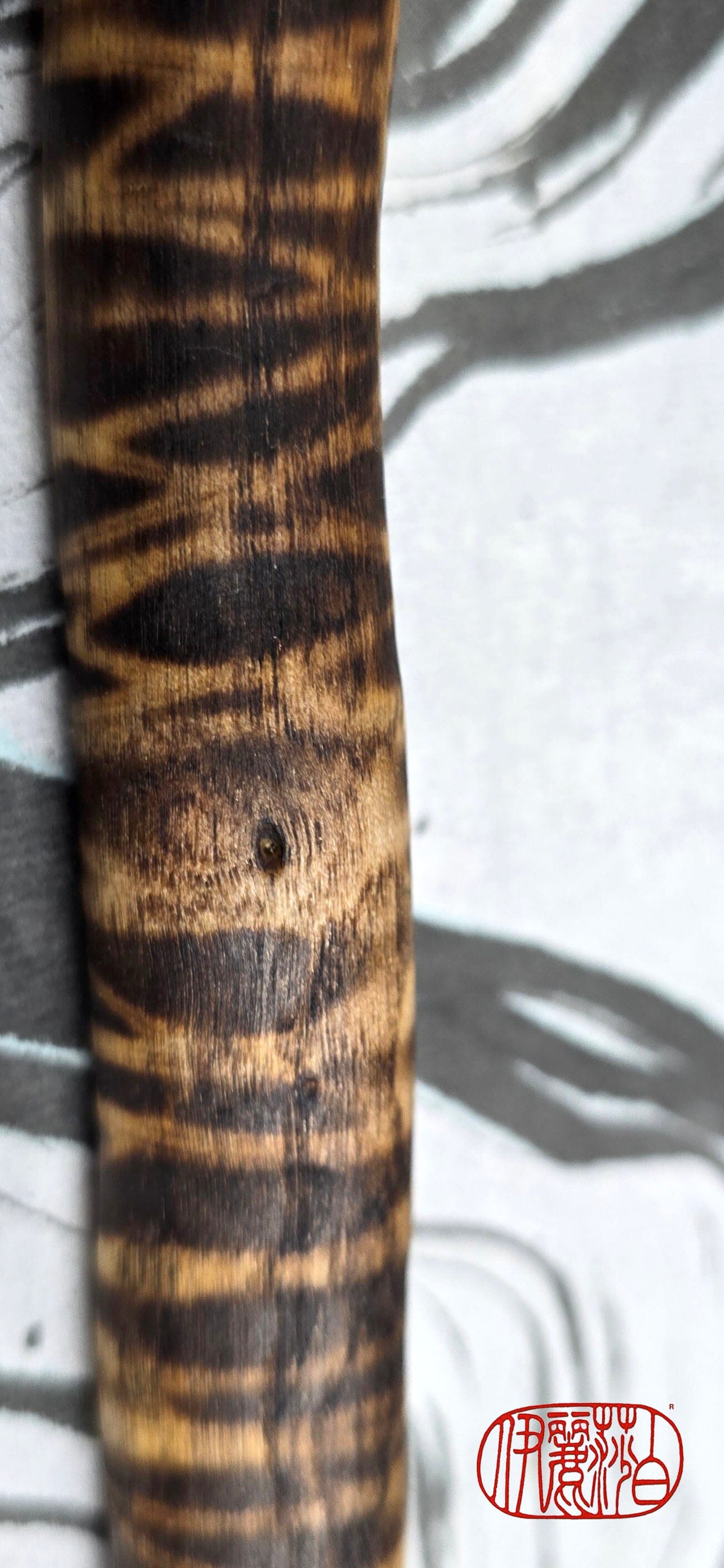 Premium White Horsehair Brush with Ceramic Ferrule and Driftwood Handle Paintbrushes Elizabeth Schowachert Art
