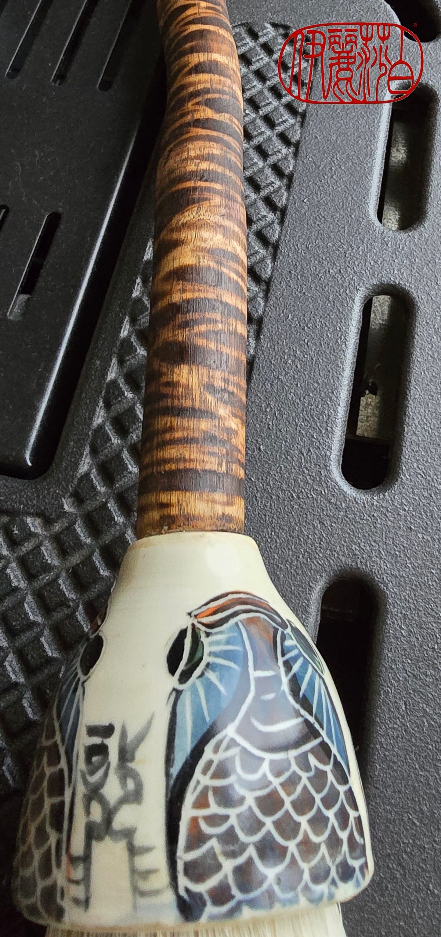 Premium White Horsehair Brush with Ceramic Ferrule and Driftwood Handle Paintbrushes Elizabeth Schowachert Art