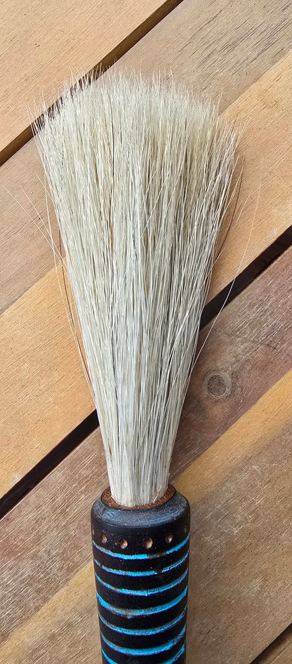 Premium White Horsehair Tapered Paint Brush – Antique Wooden Quill Bobbin Handle Paint brush Elizabeth Schowachert Art