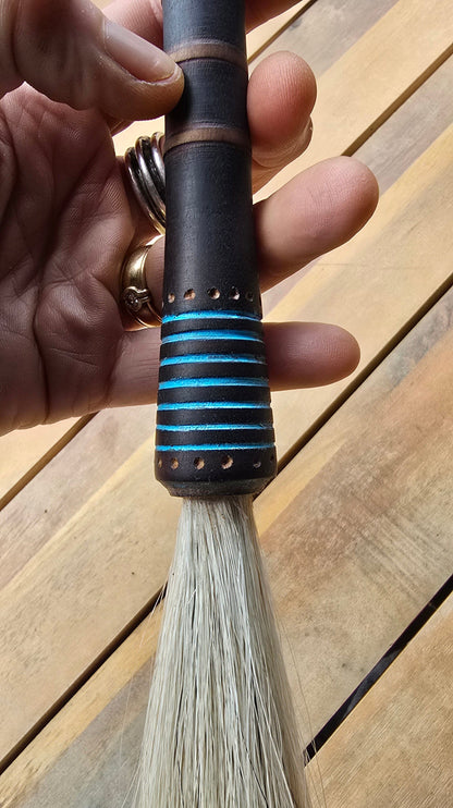 Premium White Horsehair Tapered Paint Brush – Antique Wooden Quill Bobbin Handle Paint brush Elizabeth Schowachert Art