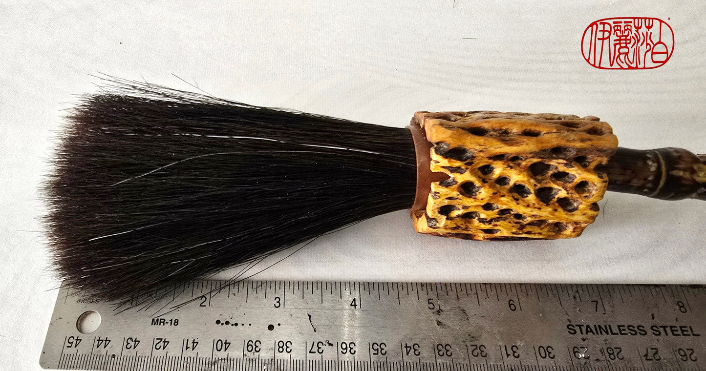 Professional Sumi-e Style Painter's Brush with Bamboo Handle and Cholla Cactus Ferrule Sumi-e Paintbrush Elizabeth Schowachert Art