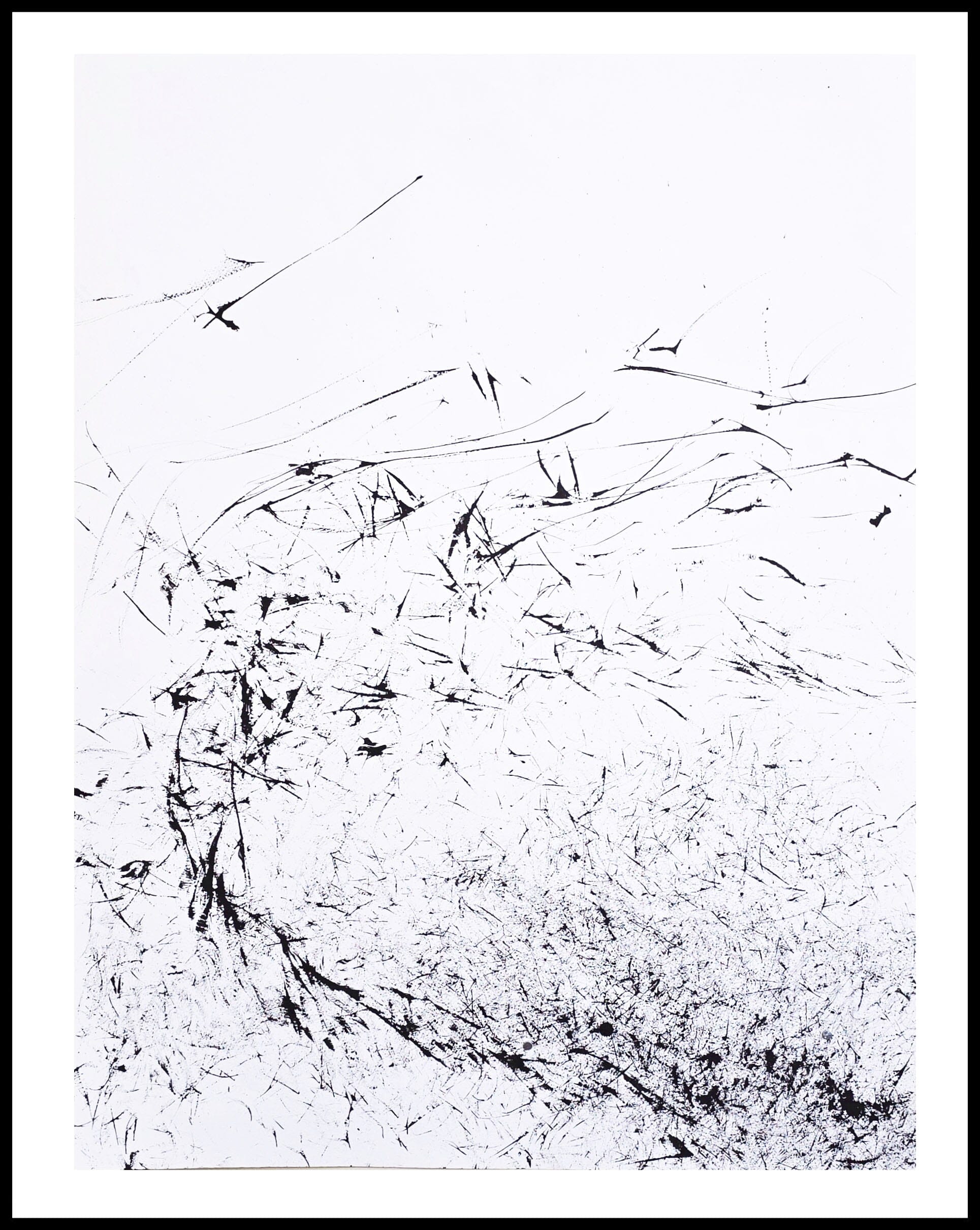 Quiet Rising – Ink on Bockingford White Watercolor Paper (30 x 22 inches) Artwork Elizabeth Schowachert Art