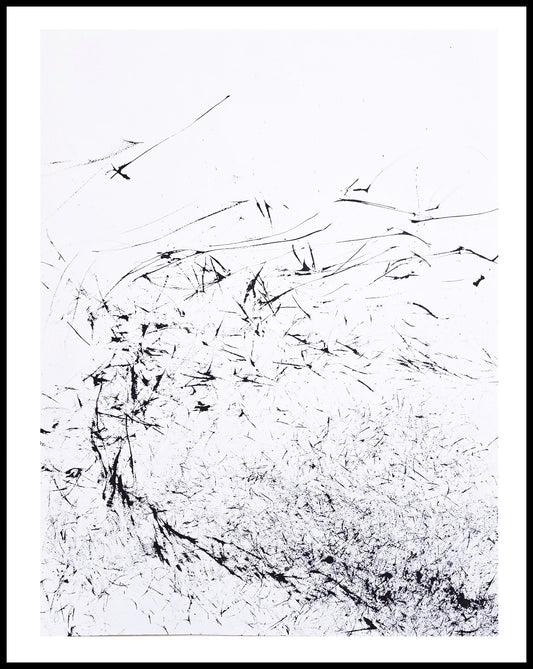 Quiet Rising – Ink on Bockingford White Watercolor Paper (30 x 22 inches) Artwork Elizabeth Schowachert Art