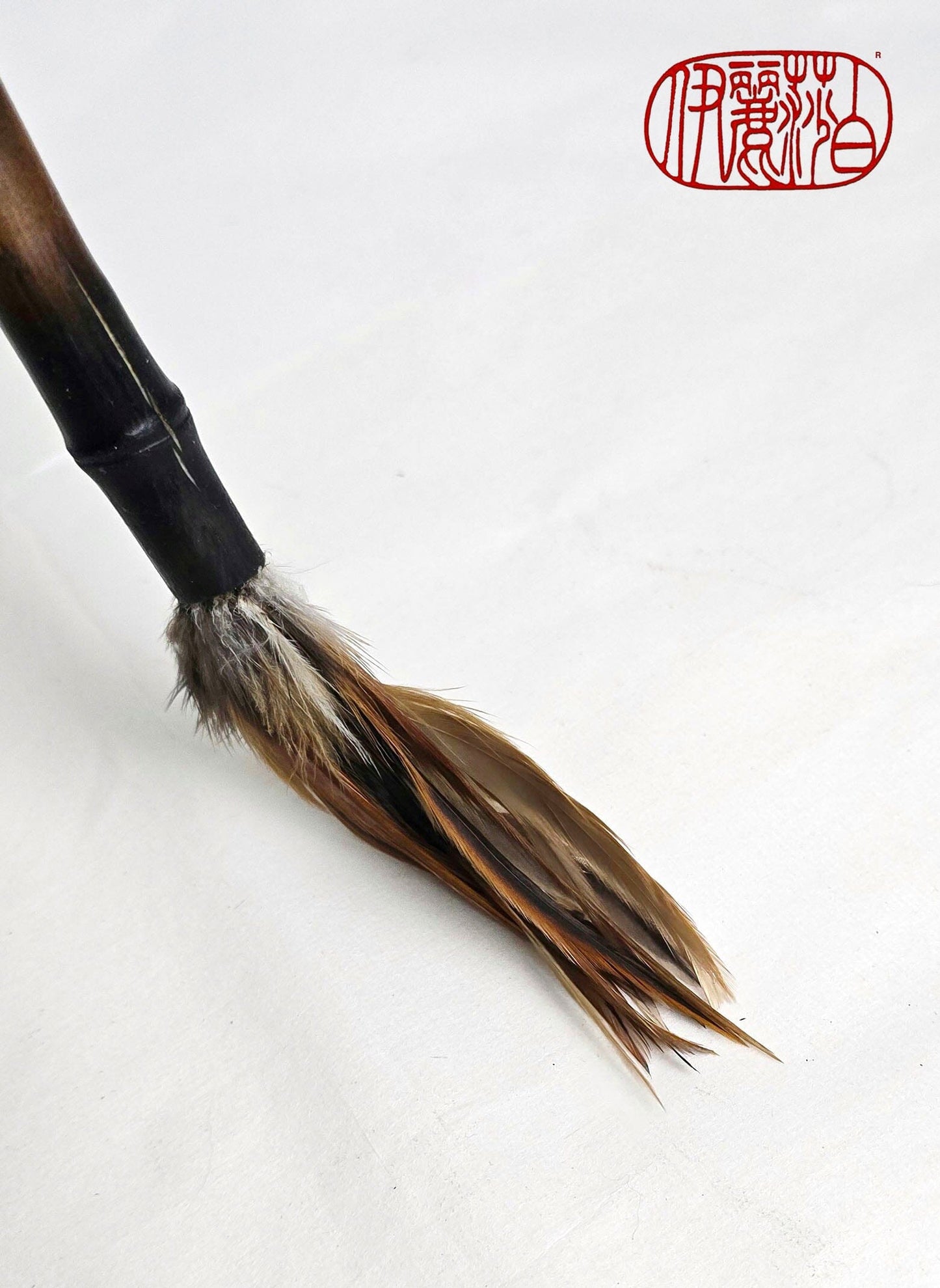 Rooster Feather Brush – Bamboo Handle Paintbrushes Elizabeth Schowachert Art