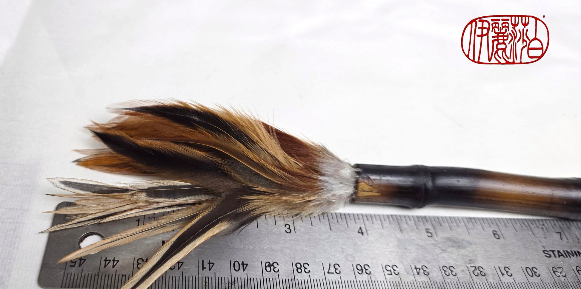 Rooster Feather Brush – Bamboo Handle Paintbrushes Elizabeth Schowachert Art
