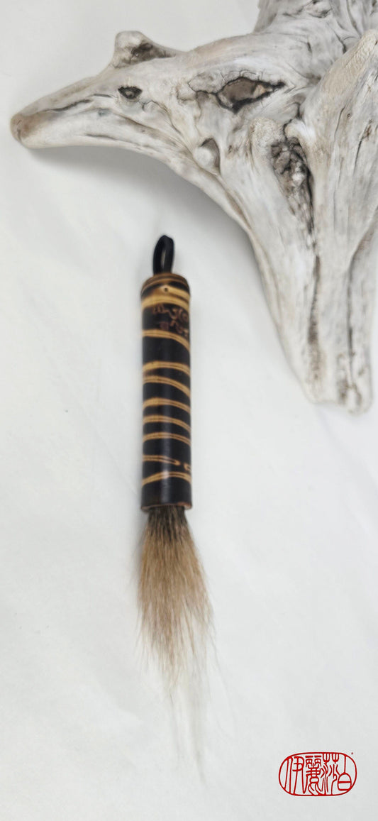 Sculptural Driftwood Horsehair Brush Paintbrush Elizabeth Schowachert Art