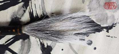 Skunk and Deer Bristle Sumi-e Brush – Long Bristle Bamboo Brush Paintbrush Elizabeth Schowachert Art