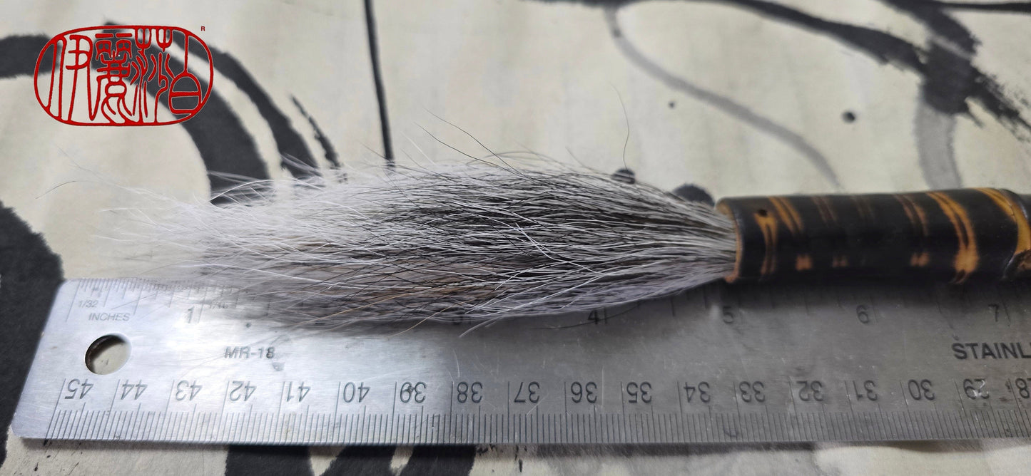 Skunk and Deer Bristle Sumi-e Brush – Long Bristle Bamboo Brush Paintbrush Elizabeth Schowachert Art