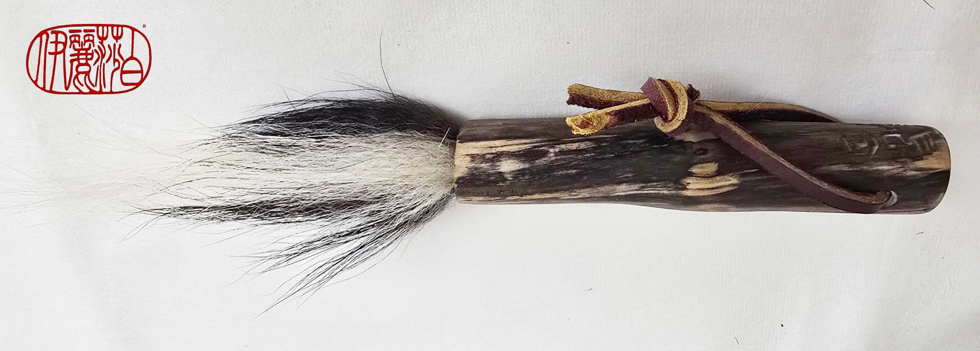 Skunk Bristle Brush – Birch Driftwood Handle Paintbrushes Elizabeth Schowachert Art