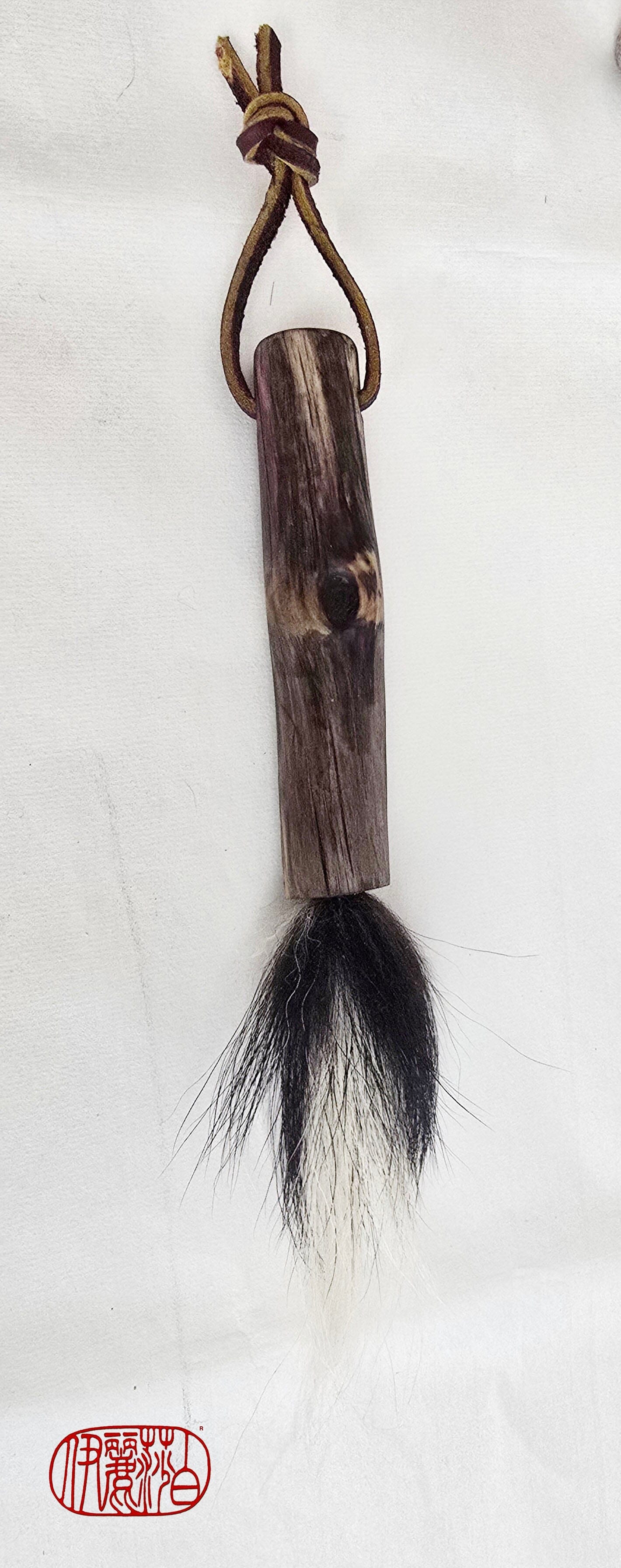 Skunk Bristle Brush – Birch Driftwood Handle Paintbrushes Elizabeth Schowachert Art