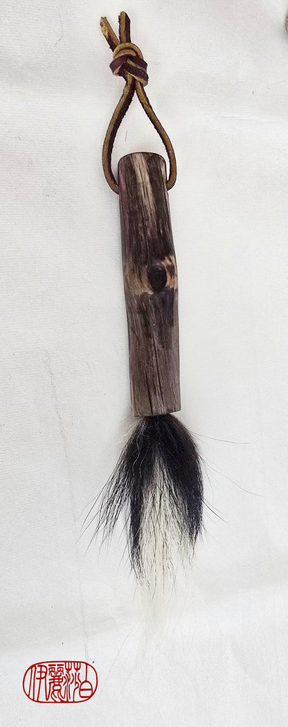 Skunk Bristle Brush – Birch Driftwood Handle Paintbrushes Elizabeth Schowachert Art