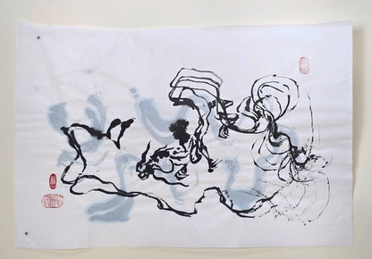 The Shape of Fire and Cloud — Original Ink on Paper Artwork Elizabeth Schowachert Art