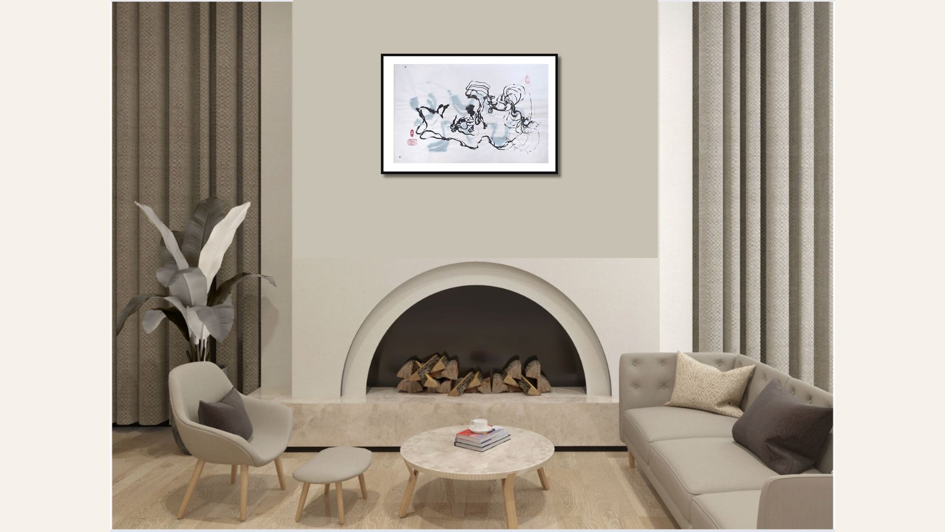 The Shape of Fire and Cloud — Original Ink on Paper Artwork Elizabeth Schowachert Art