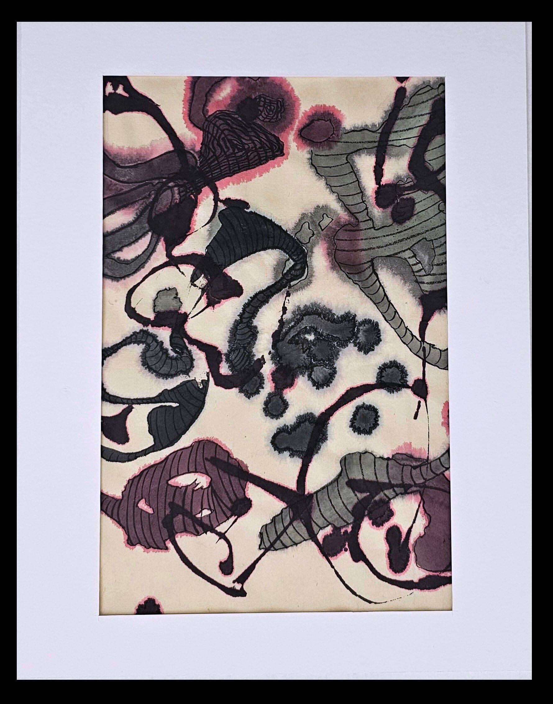 "Tinted Whispers" Ink on Paper Artwork Elizabeth Schowachert Art