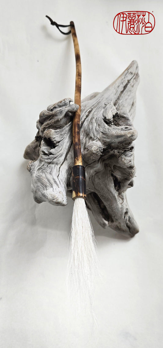 White Deer Tail Brush Paintbrush Elizabeth Schowachert Art