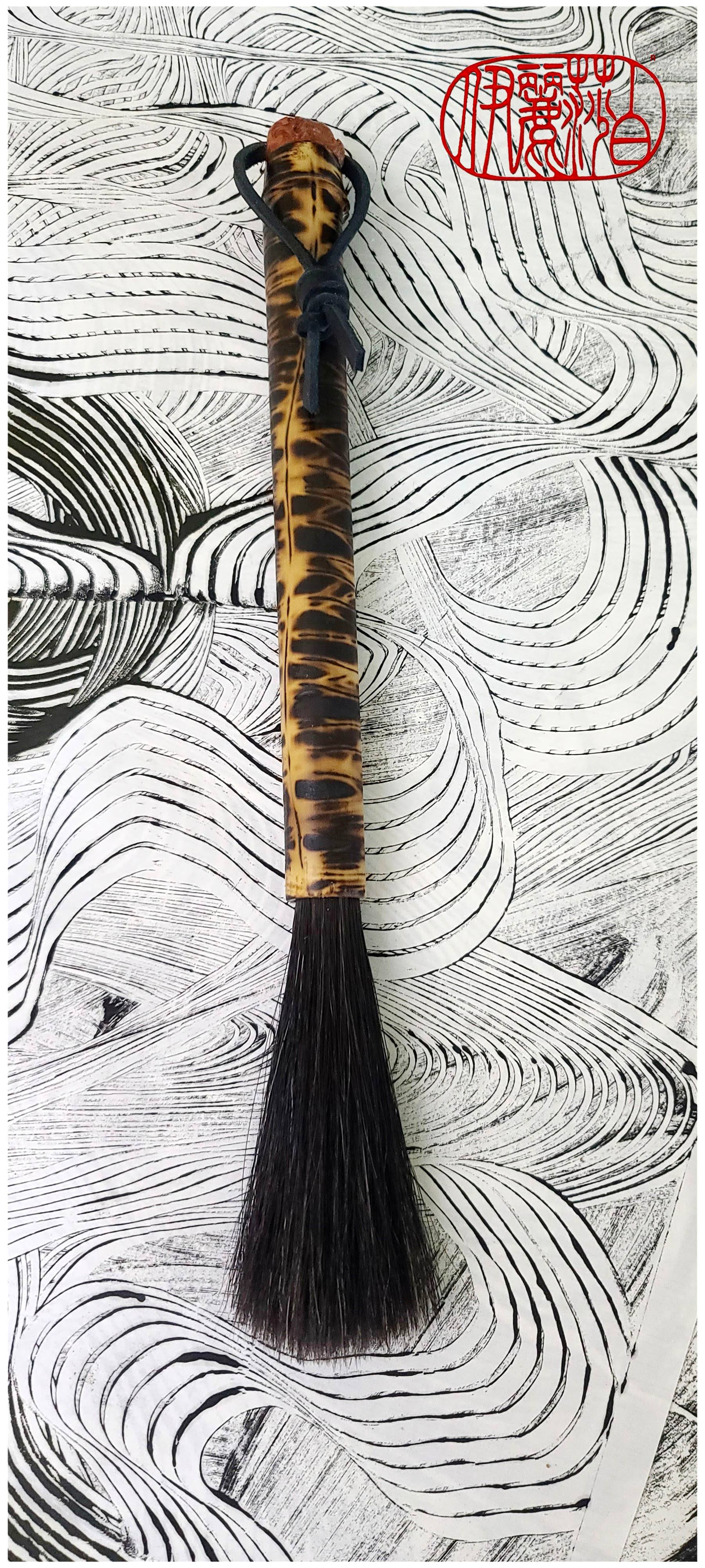 4" BLack Horsehair Paint Brush With Bamboo Handle Art Supplies Elizabeth Schowachert Art