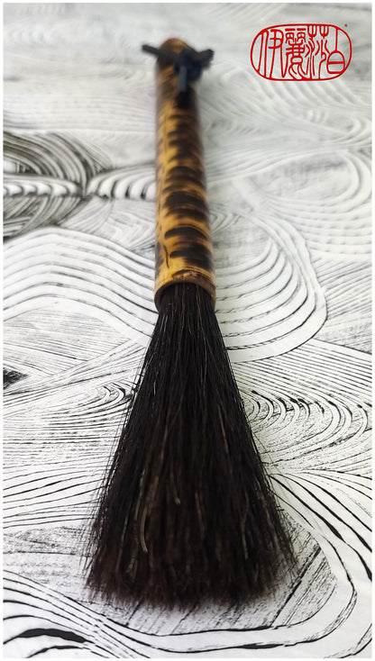 4" BLack Horsehair Paint Brush With Bamboo Handle Art Supplies Elizabeth Schowachert Art