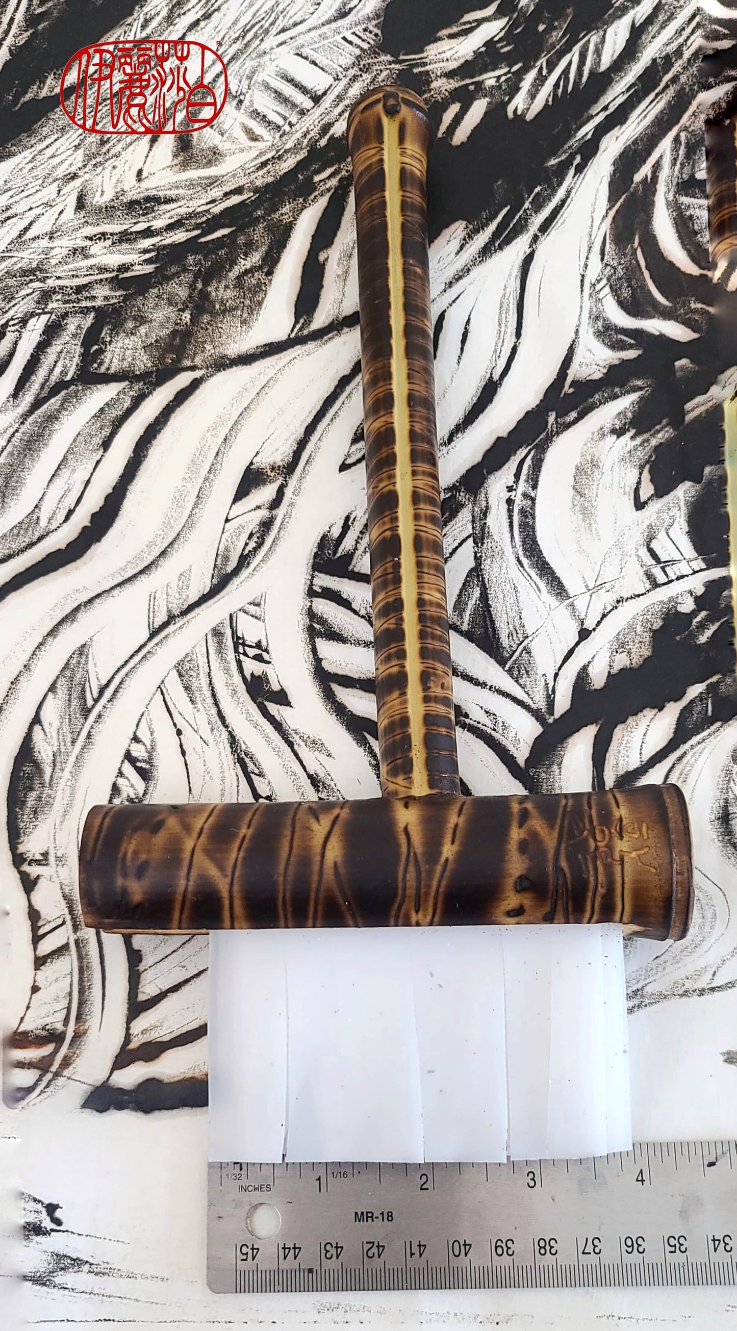 4" Wide Silicone Paint Brush With Bamboo Handle WSB 134 Encaustic Tool Elizabeth Schowachert Art
