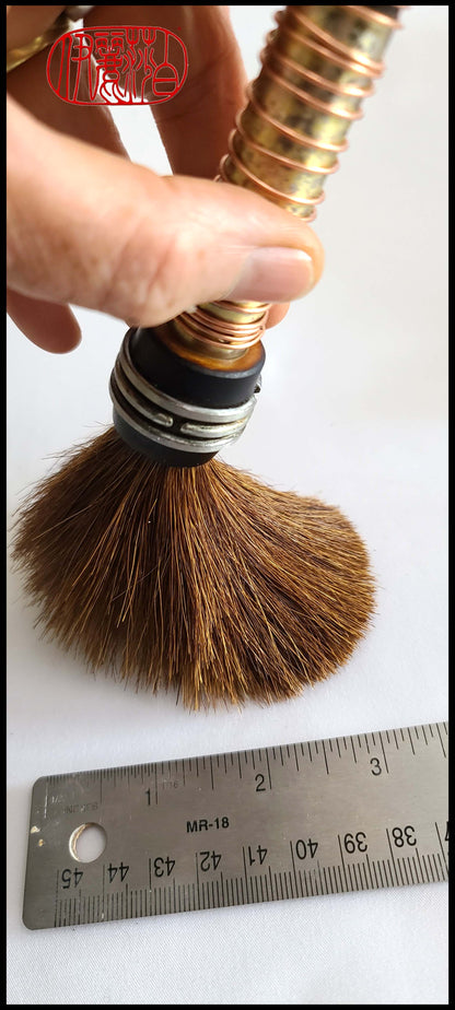 Auburn Horsehair Paint Brush with Wood Bobbin Handle #MPB101 Art Supplies Elizabeth Schowachert Art
