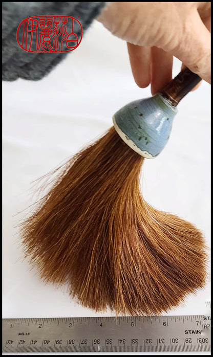 Auburn Horsehair Sumi-e Paintbrush With Ceramic Ferrule #SPB102 Art Supplies Elizabeth Schowachert Art