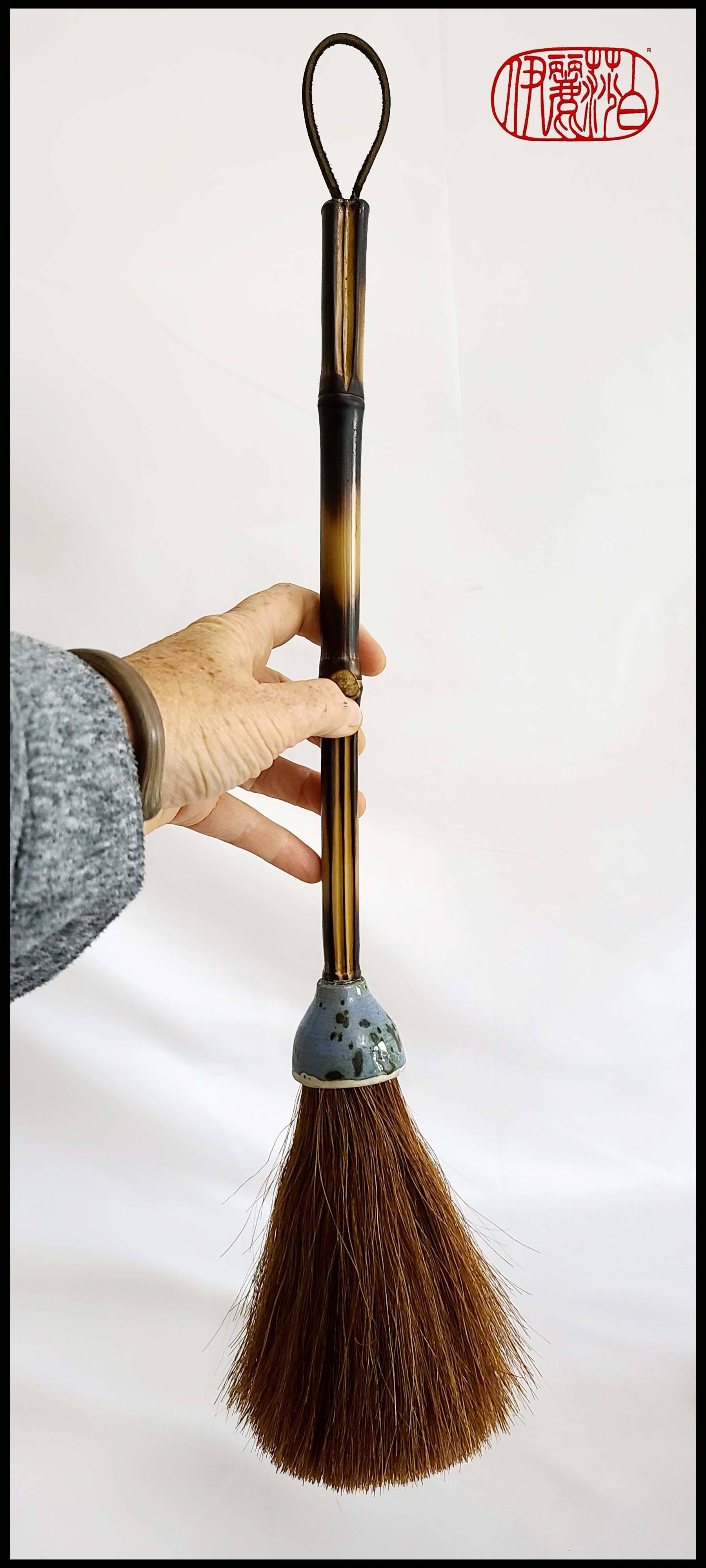 Auburn Horsehair Sumi-e Paintbrush With Ceramic Ferrule #SPB102 Art Supplies Elizabeth Schowachert Art