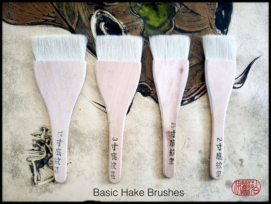 KEILEOHO 10 PCS 1.5 Inch Flat Hake Brushes Creative and Professional Hake  Brush for Watercolor Soft and White Hake Brush Set with Handle for  Watercolor Wash Pottery Painting