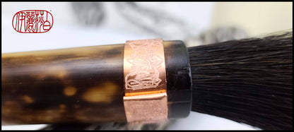 Black Horsehair Paint Brush with Embers Series Bamboo Handle Art Supplies Elizabeth Schowachert Art